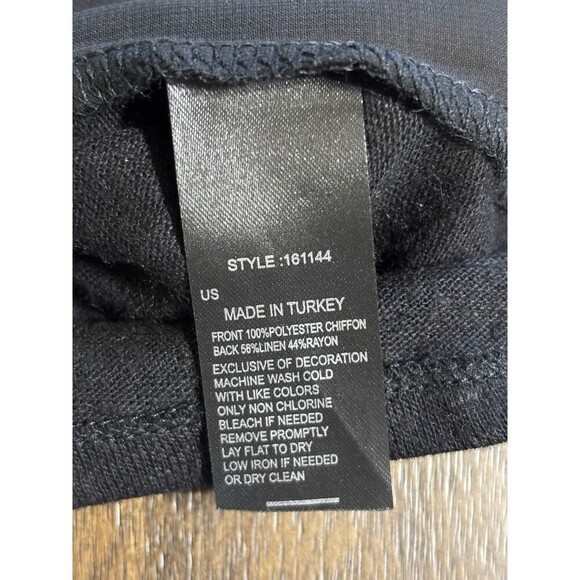 Kische Velvet Burnout Tank Black Linen Blend SIze Small - Goth, EMO, Grunge - Picture 7 of 7